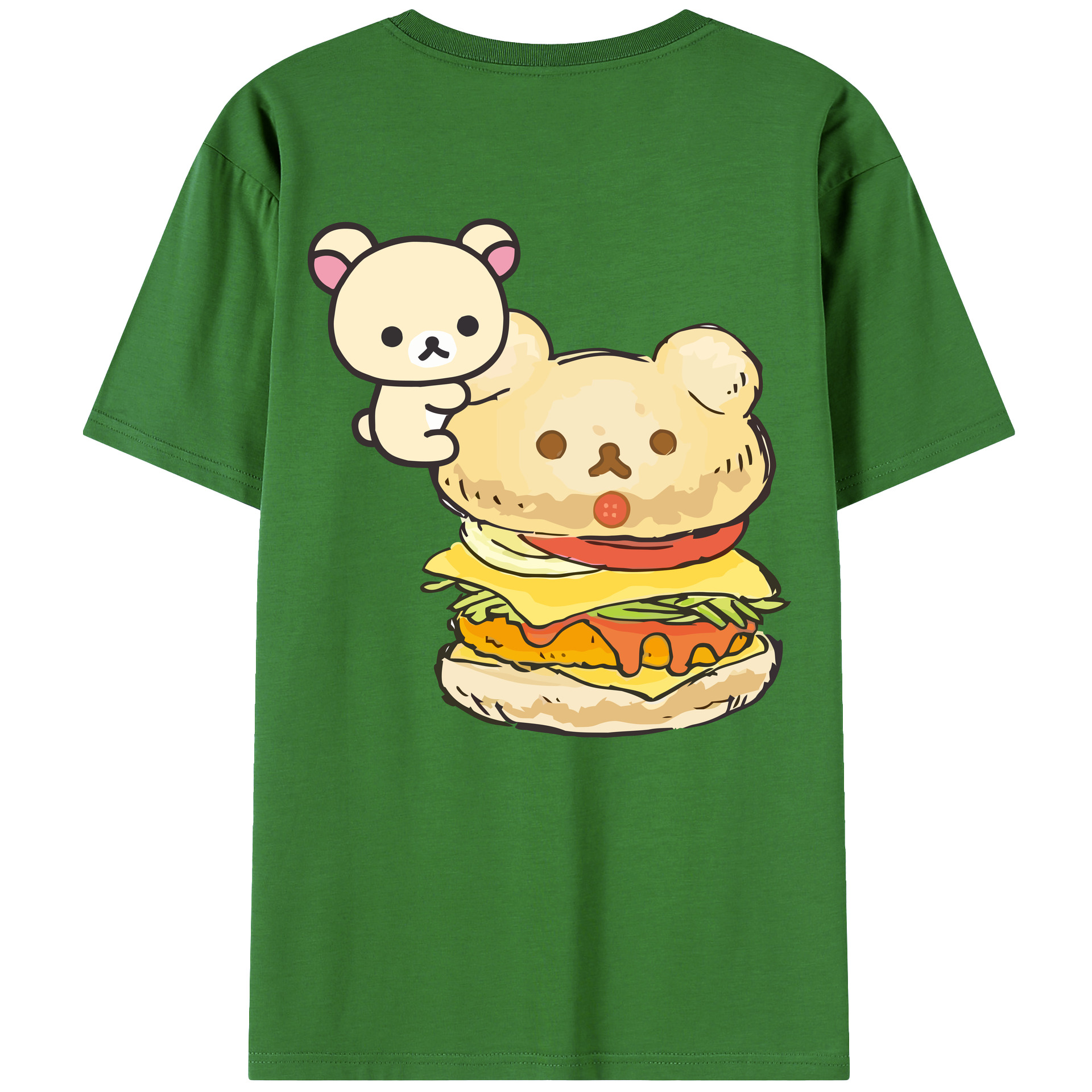 （画像用） リラックマ リラックマ キイロイトリ Rilakkuma Korilakkuma Kiiroitori レディース半袖Tシャツ(バックプリント)